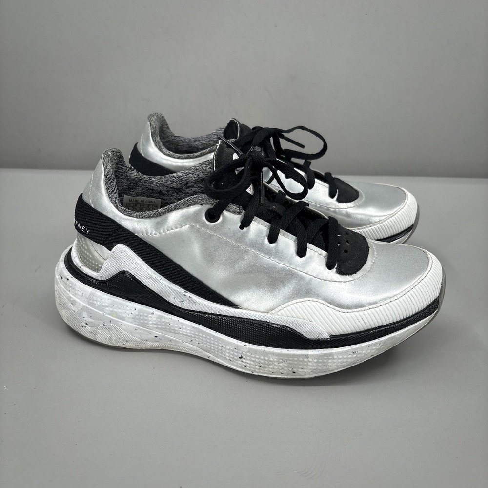 Adidas Stella McCartney Primegreen Shoes Womens Size 5 36 Silver Sneakers GY5050